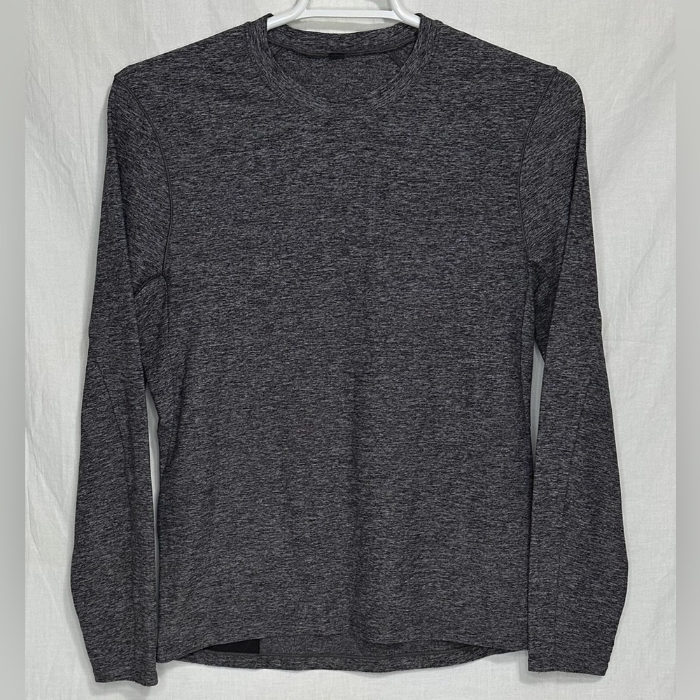 Lululemon Surge Warm Long Sleeve Top T-Shirt Men's Size Medium Heathered Black
